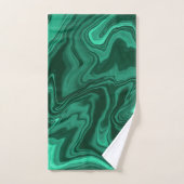 Rêve de malachite liquide #2 #gem #décoration #art (Serviette à main)