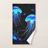Rêve de méduse bioluminescente (Serviette à main)