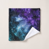 Rêve de nébuleuse de galaxie Turquoise #1 (Gant de toilette)
