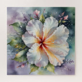 rêve de puzzle d'hibiscus blanc (Horizontal)