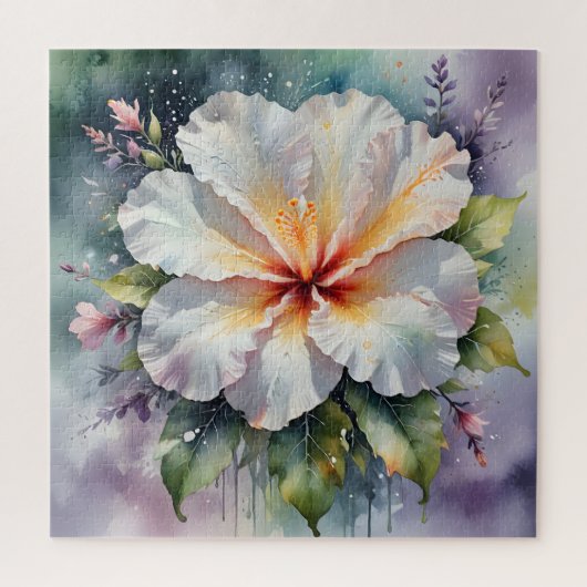rêve de puzzle d'hibiscus blanc (Vertical)