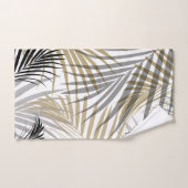 Rêve des Feuilles de palmiers noirs gris-or - Cali (Serviette à main)