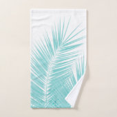Rêve des Feuilles de palmiers turquoise doux #1 (Serviette à main)
