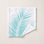 Rêve des Feuilles de palmiers turquoise doux #1 (Gant de toilette)