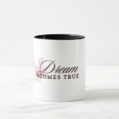 Rêve Devient Réalité, Mug Floral Violet Douce Aqua (Centre)