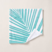 Rêve en feuille de palme turquoise molle #2 #tropi (Gant de toilette)