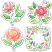 Rêve fleur sauvage : Grand Sticker en Vinyle Coupé (Devant)