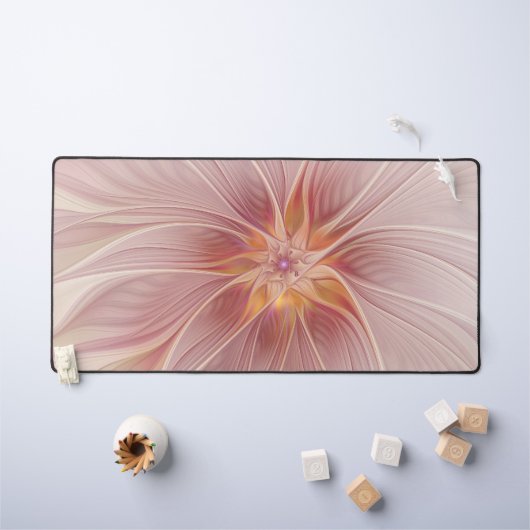 Rêve floral rose doux Fleur d'art fractal Abstrait (Tableau pour enfants)