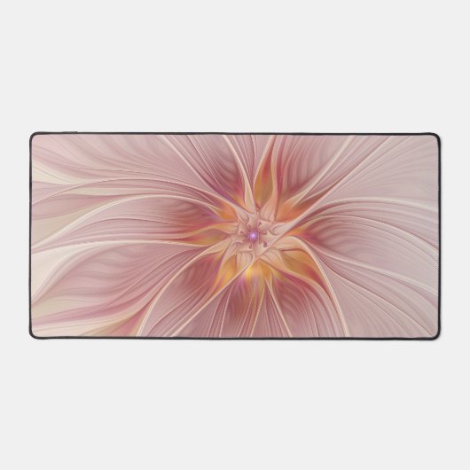 Rêve floral rose doux Fleur d'art fractal Abstrait (Recto)