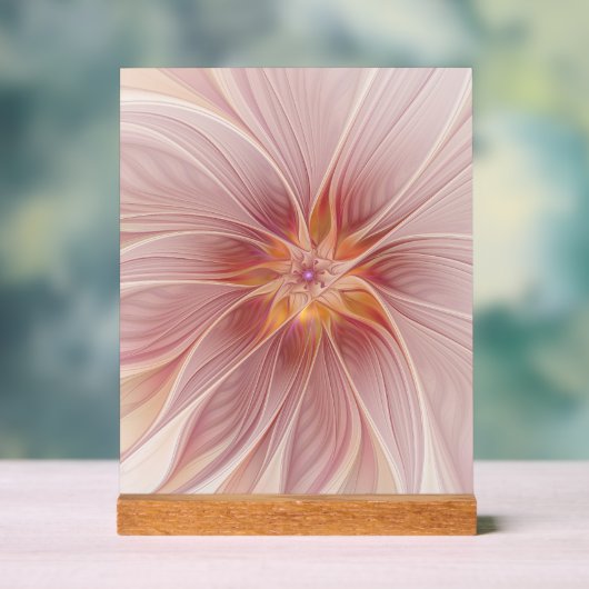 Rêve floral rose doux Fleur d'art fractal Abstrait (Neutre)