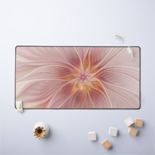 Rêve floral rose tendre, art fractal abstrait de f