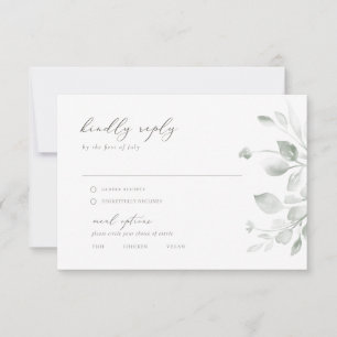 Rêve Foliage Rsvp avec options de menu