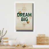 rêve grand affiche d'art mural minimal (Cuisine)