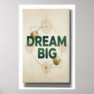 rêve grand affiche d'art mural minimal