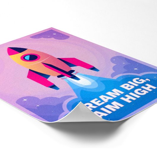 Rêve Grand Vise Haut Art Mural de Motivation pour  (Coin)