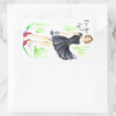 Reve haar omhoog rechthoekige sticker (Tas)