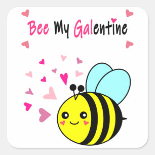 Rêve Ma Galentine Mignon Carré Autocollant pour la