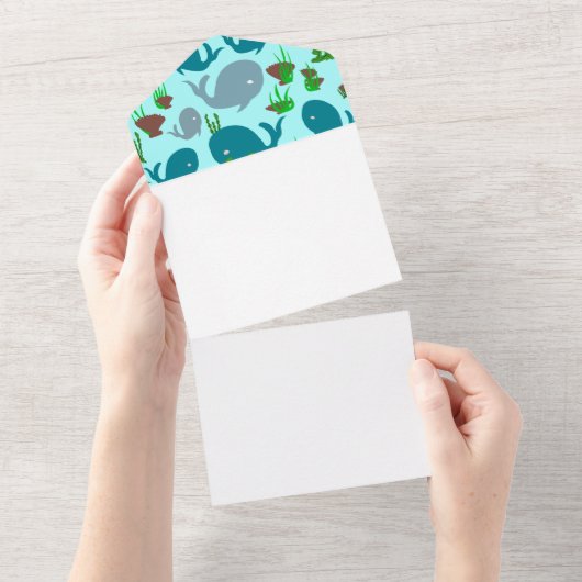 Rêve marin Invitations de bébé dessinées à la main (Déchirure)