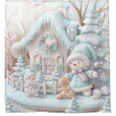 Rêve Noël Gingerpain Maison Douche rideau (Devant)
