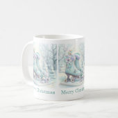 Rêve Noël Patins de glace Mug (Devant gauche)