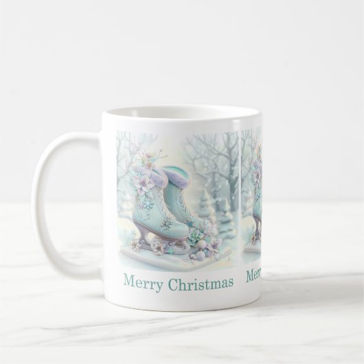 Rêve Noël Patins de glace Mug (Gauche)