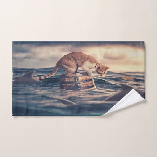 Rêve ou cauchemar de sieste de chat (Serviette à main)