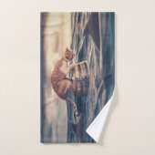 Rêve ou cauchemar de sieste de chat (Serviette à main)