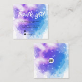 rêve pastel ciel splash carte de remerciements d'a (Devant / Derrière)