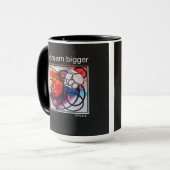 "rêve plus grand" Beverage Mug (Devant gauche)