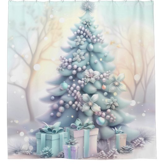 Rêvé rideau de douche d'arbre de Noël (Devant)