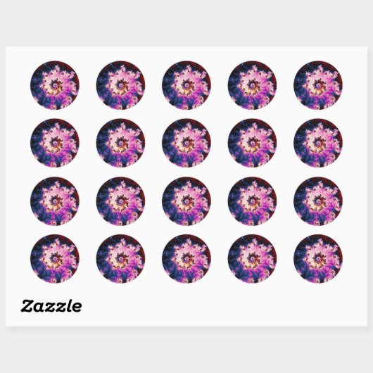 Rêve rose - Sticker fractal (Feuille)