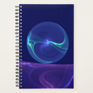 Rêve Violet Bleu Lumineux Art Fractal Abstrait