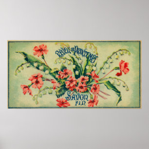 Reveil de Printemps Soap LabelParis, Frankrijk Poster