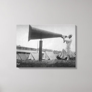 Reveille - Marinetraining, Seattle (ca 1917) Canvas Afdruk