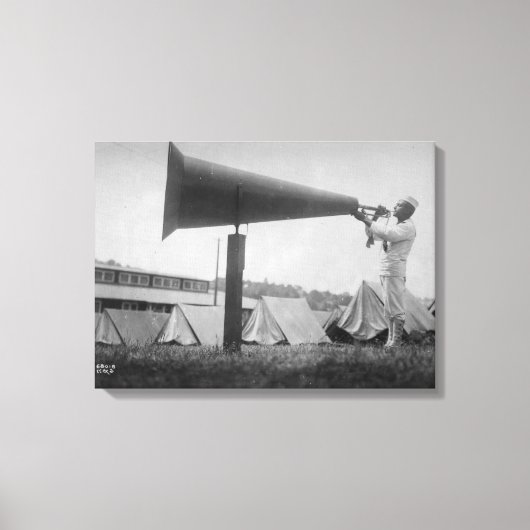 Reveille - Marinetraining, Seattle (ca 1917) Canvas Afdruk (Voorkant)