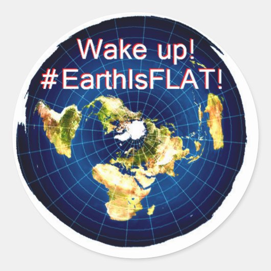 "Réveille-toi ! #EarthIsFLAT !" autocollants (Devant)