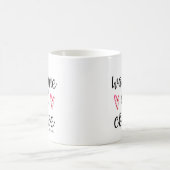 Réveillez-moi avec les Coeurs de café et Nom Mug (Centre)