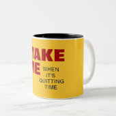 RÉVEILLEZ-MOI QUAND IL STOPPE LA TASSE de TEMPS (Devant droit)