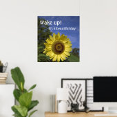 Réveillez-vous, c'est une belle affiche de jour. (Bureau à domicile)