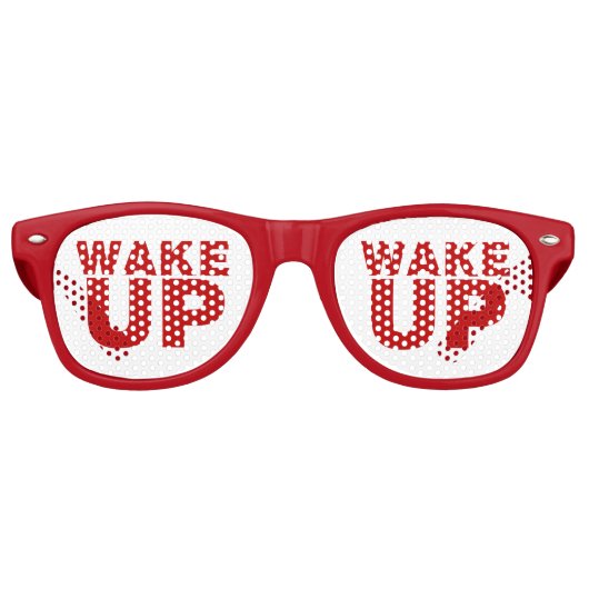 Réveillez-vous Lunettes de soleil Red Retro (Devant)