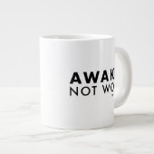Réveillez-vous ! Pas Woke™ LOGO Géant Jumbo Mug (Devant droit)
