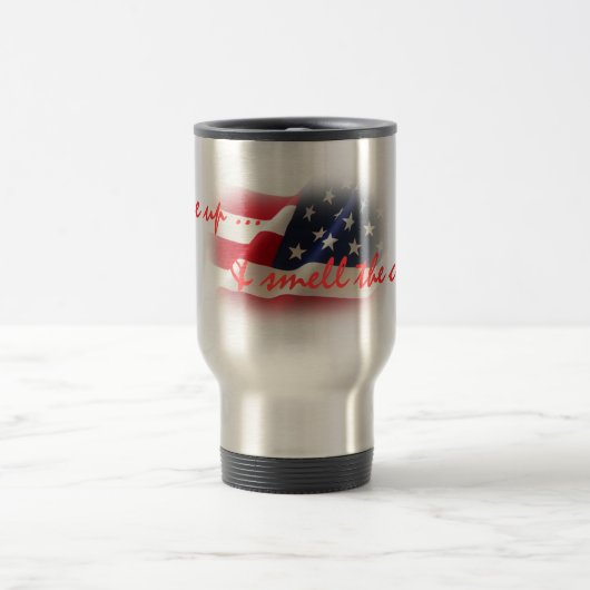 Réveillez-vous patriotique et sentez le café Mug V (Centre)
