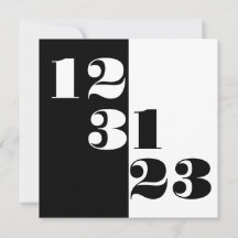 Réveillon 2023 123123 Invitation Carré B&W