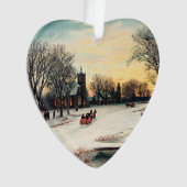 Réveillon de Noël, 1889, peinture vintage, Ornemen (devant)