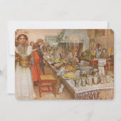 Réveillon de Noël par Carl Larsson, Invitation de  (Devant)