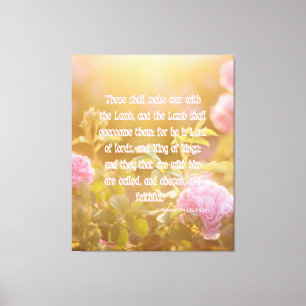 Revelation 17:14 bijbelverse KJV Pic Wall Art Canvas Afdruk