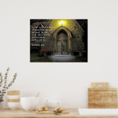 Revelation 3:20 Church door Poster (Keuken)