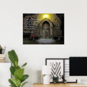 Revelation 3:20 Church door Poster (Thuiskantoor)