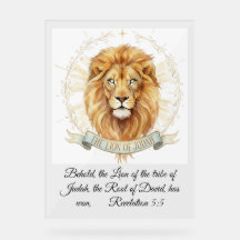 Revelation 5:5 Lion of Judah Biblical Watercolor 
