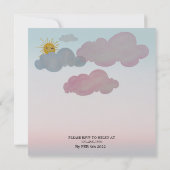 Révélation de genre et invitation au baby shower (Dos)